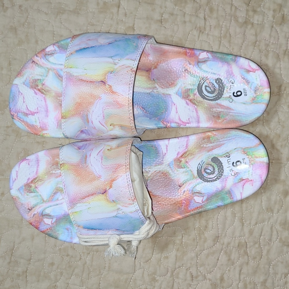 JOHNNY WAS CALME Marble Pool Sandals Size 9 and 6 Women's - Picture 6 of 7